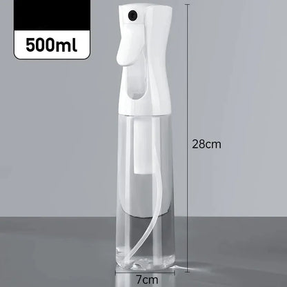 500/300/200ml High Pressure Continuous Spray Bottle - Detachable Press-Type for Hair Care & Toner
